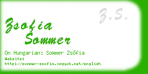 zsofia sommer business card