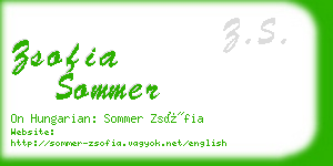 zsofia sommer business card